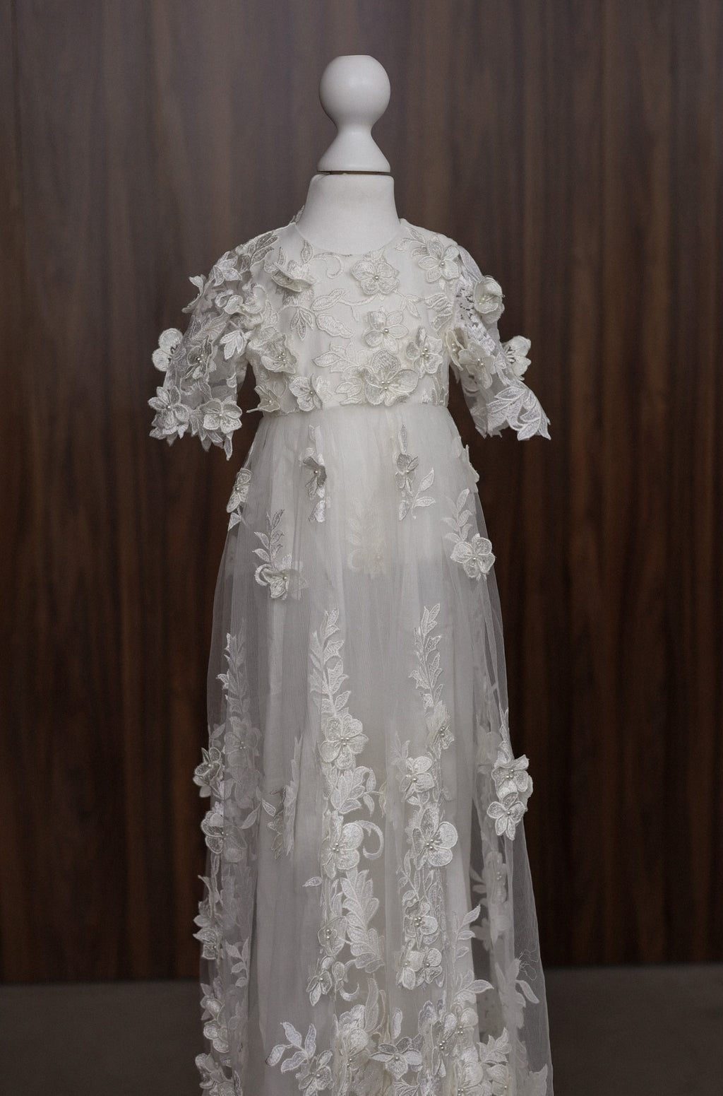 Ellie Floral Lace Christening Gown CW0129
