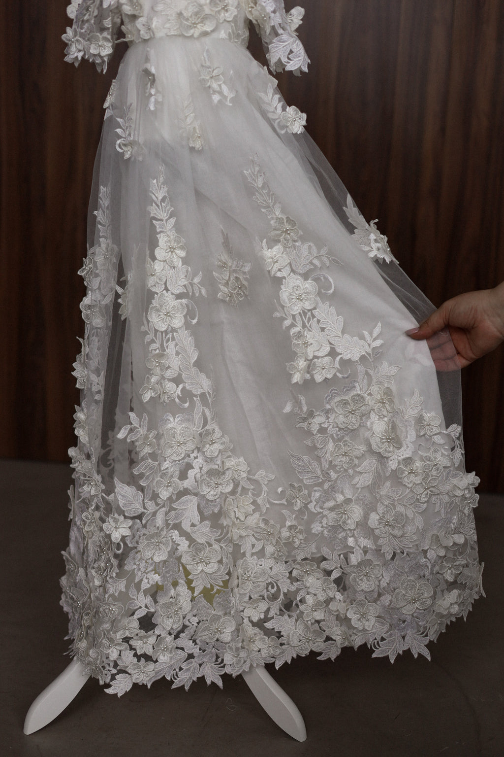 Ellie Floral Lace Christening Gown CW0129
