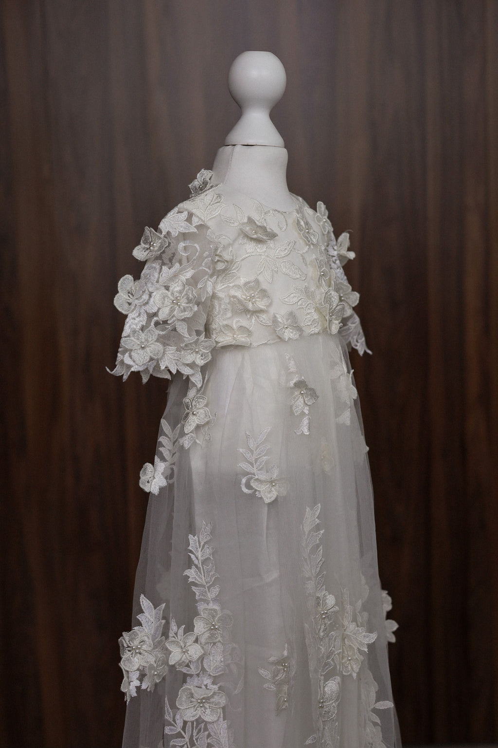 Ellie Floral Lace Christening Gown CW0129