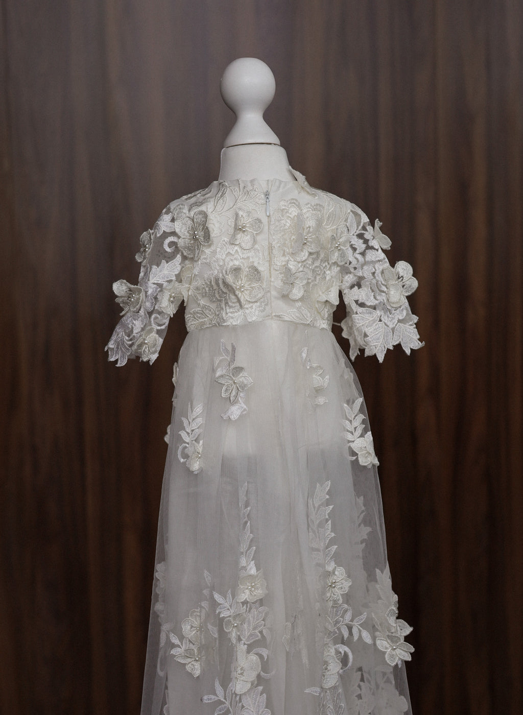 Ellie Floral Lace Christening Gown CW0129