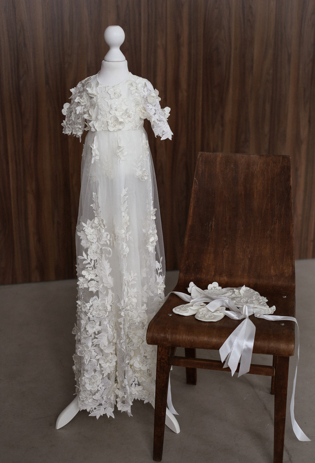 Ellie Floral Lace Christening Gown CW0129