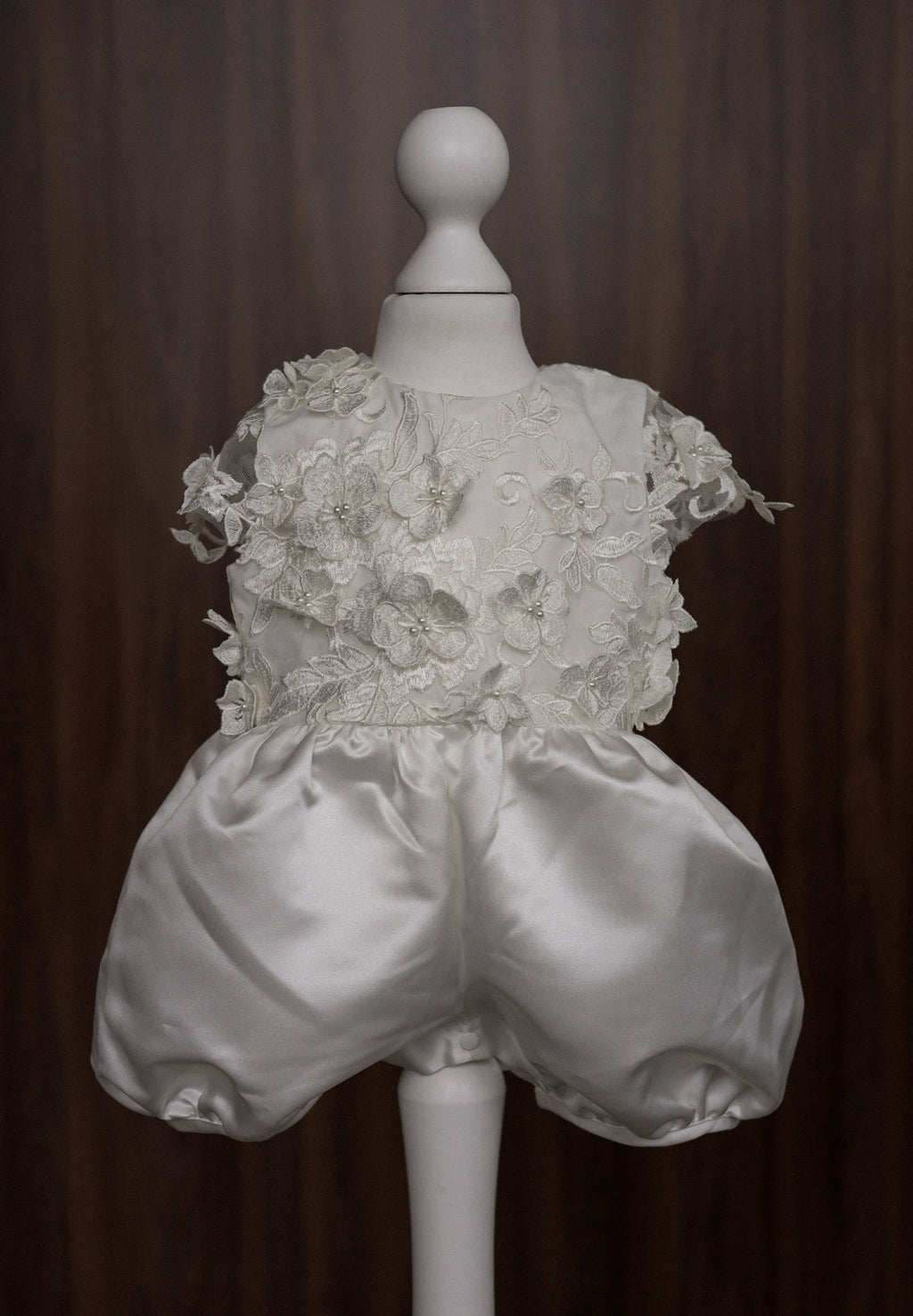 Ellie Floral Lace Christening Gown CW0129 Romper