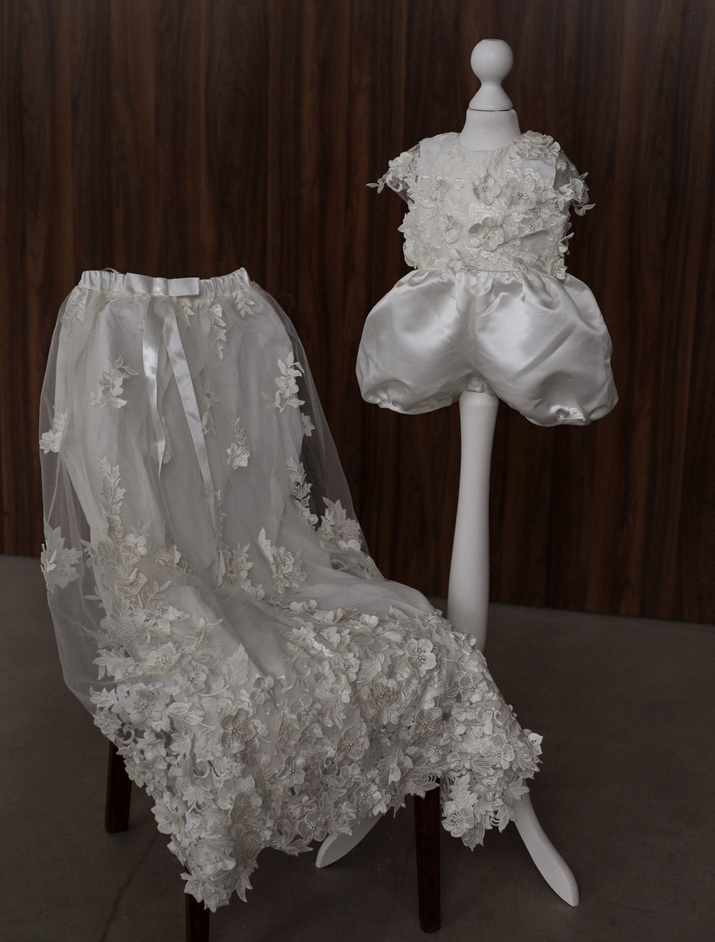 Ellie Floral Lace Christening Gown CW0129 Romper