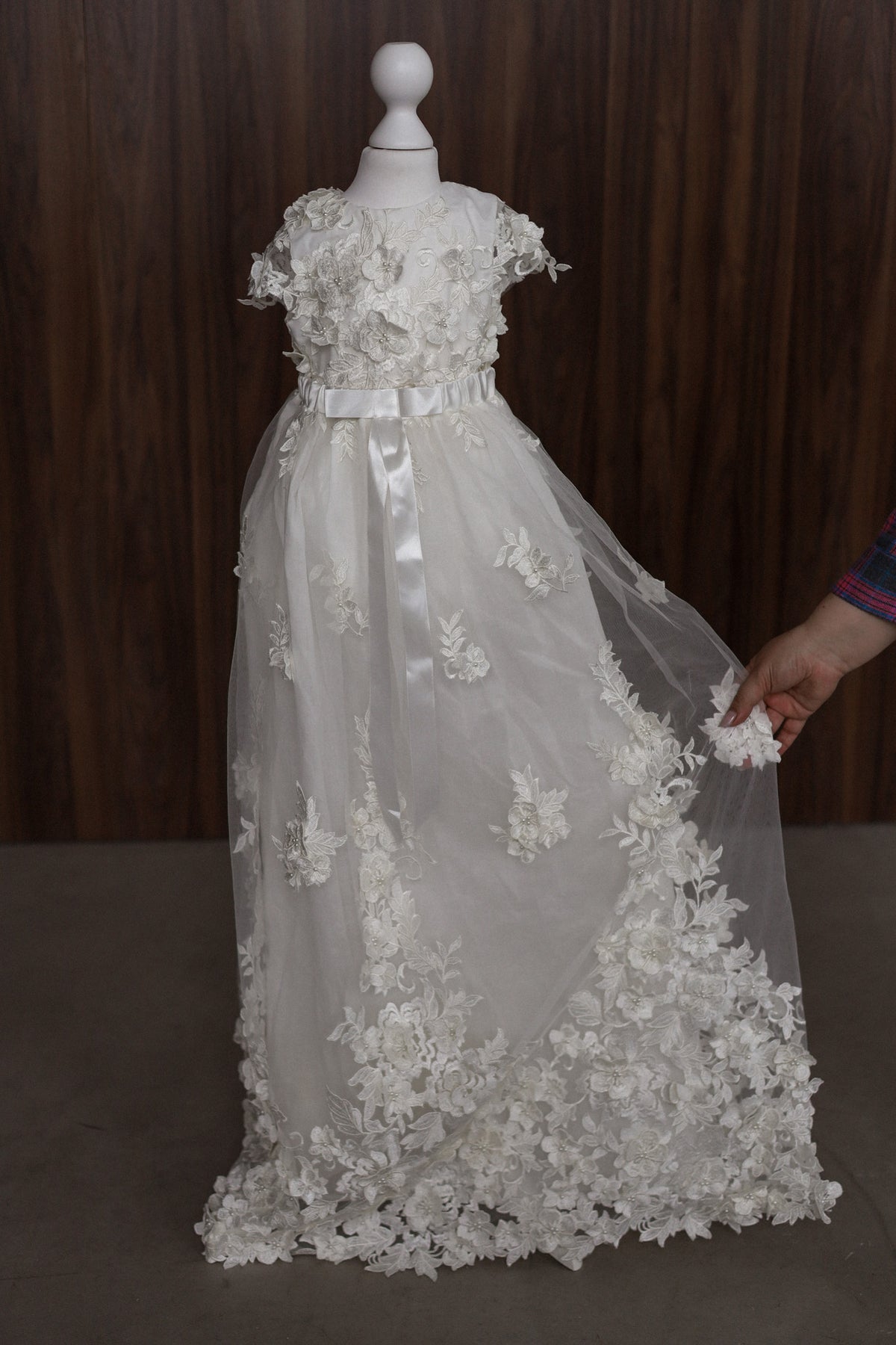Ellie Floral Lace Christening Gown CW0129 Romper