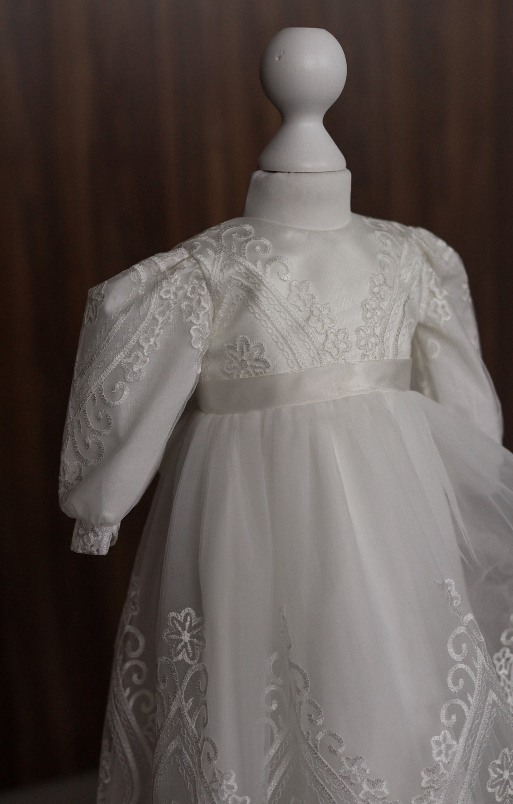 Ellie Floral Lace Christening Gown CW12