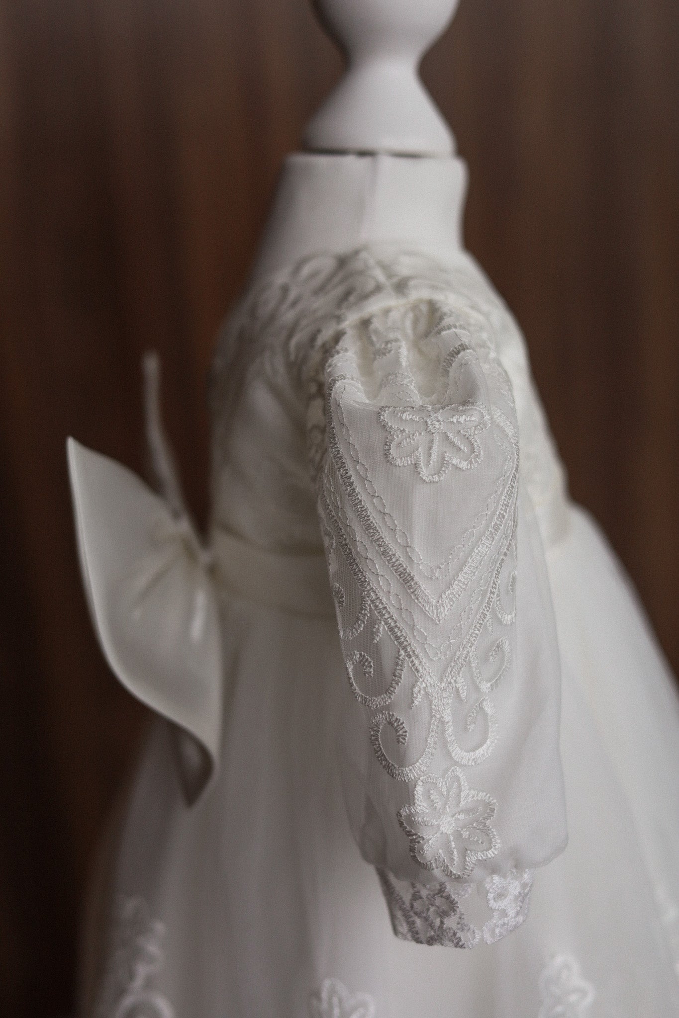 Ellie Floral Lace Christening Gown CW12