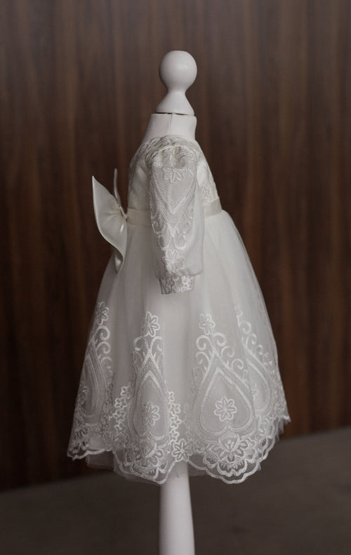 Ellie Floral Lace Christening Gown CW12