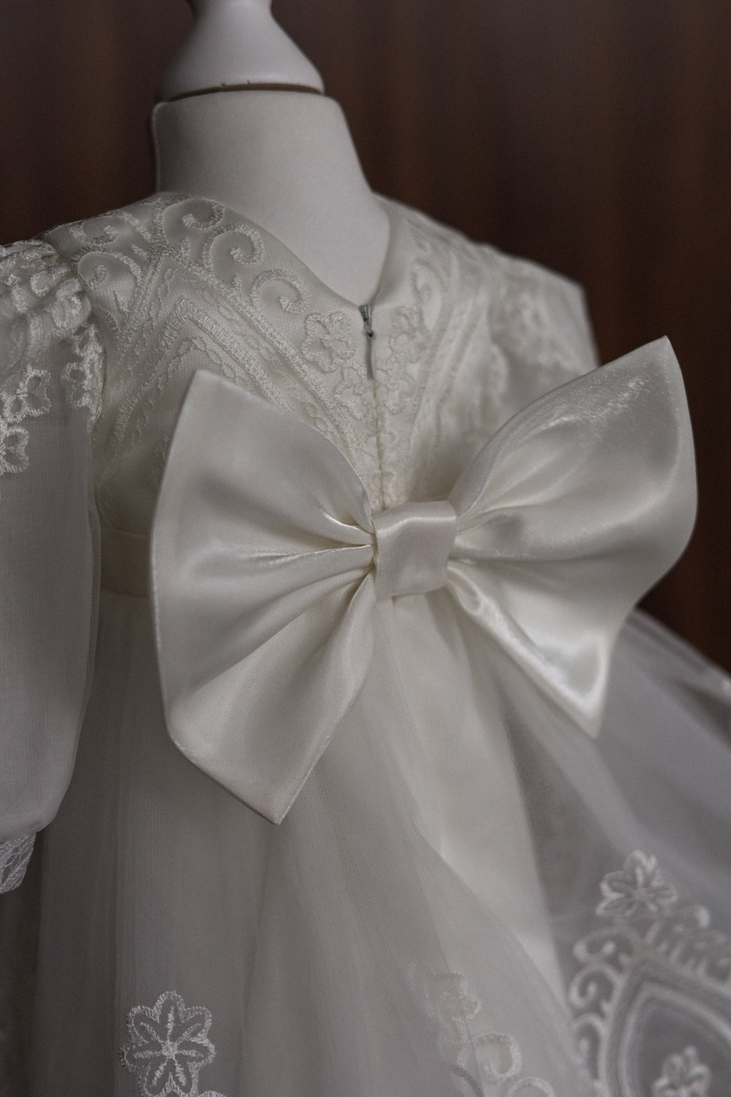 Ellie Floral Lace Christening Gown CW12